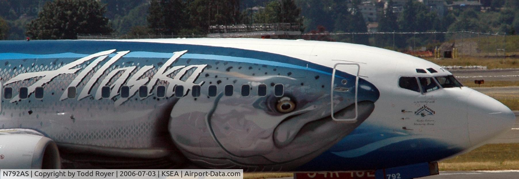 N792AS, 1997 Boeing 737-490 C/N 28887, SALMON THIRTY SALMON