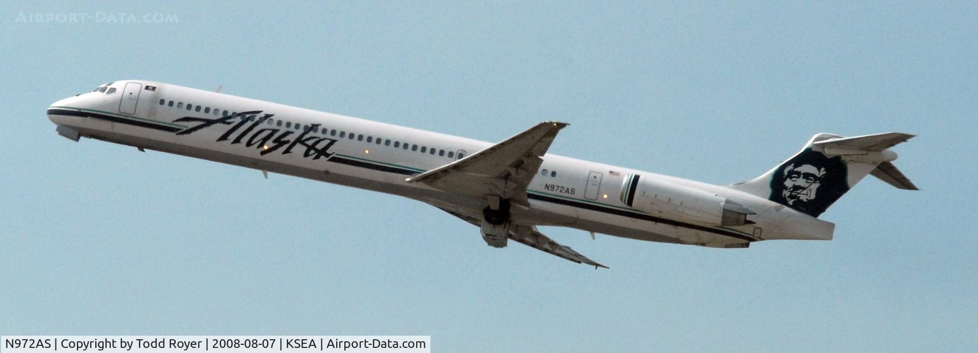 N972AS, 1994 McDonnell Douglas MD-83 (DC-9-83) C/N 53448, Departing SEA on 16L