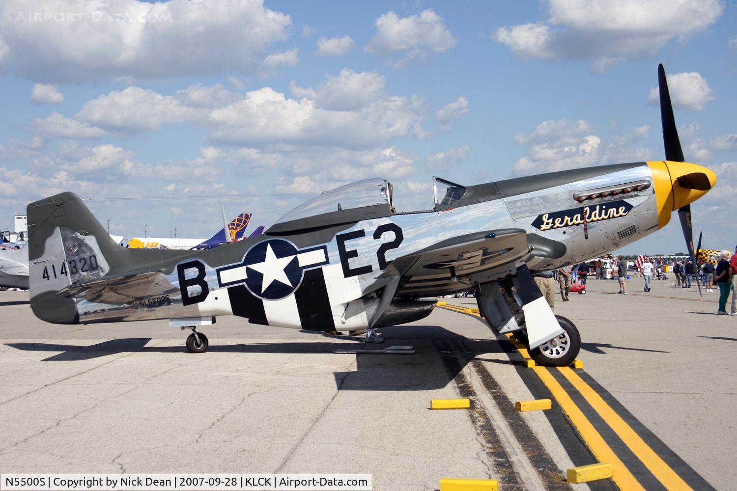 N5500S, 1944 North American F-51D Mustang C/N 44-63655, KLCK C/N 122-31381