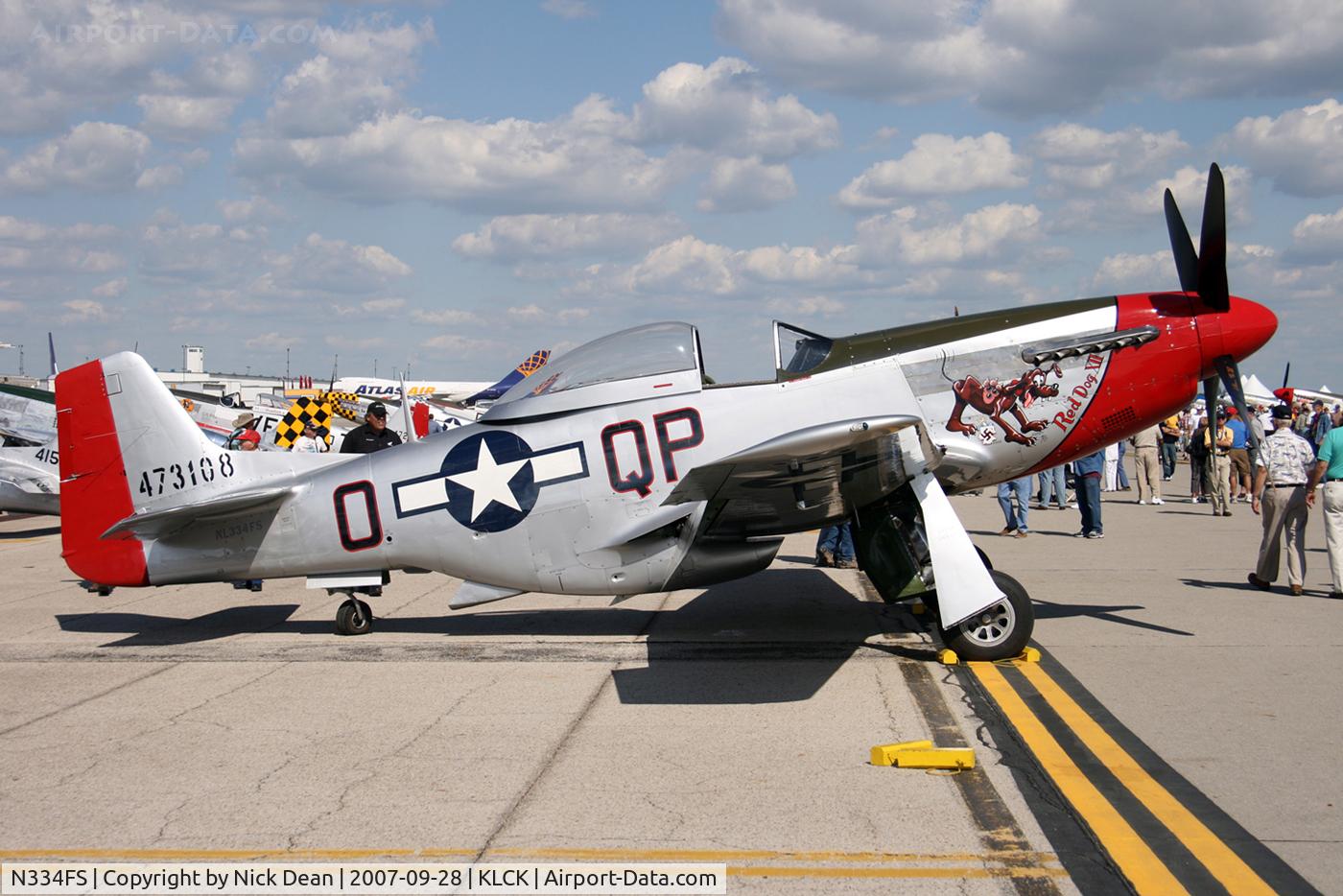 N334FS, 1944 North American P-51D Mustang C/N 122-39366 (44-72907), KLCK C/N 122-39366
