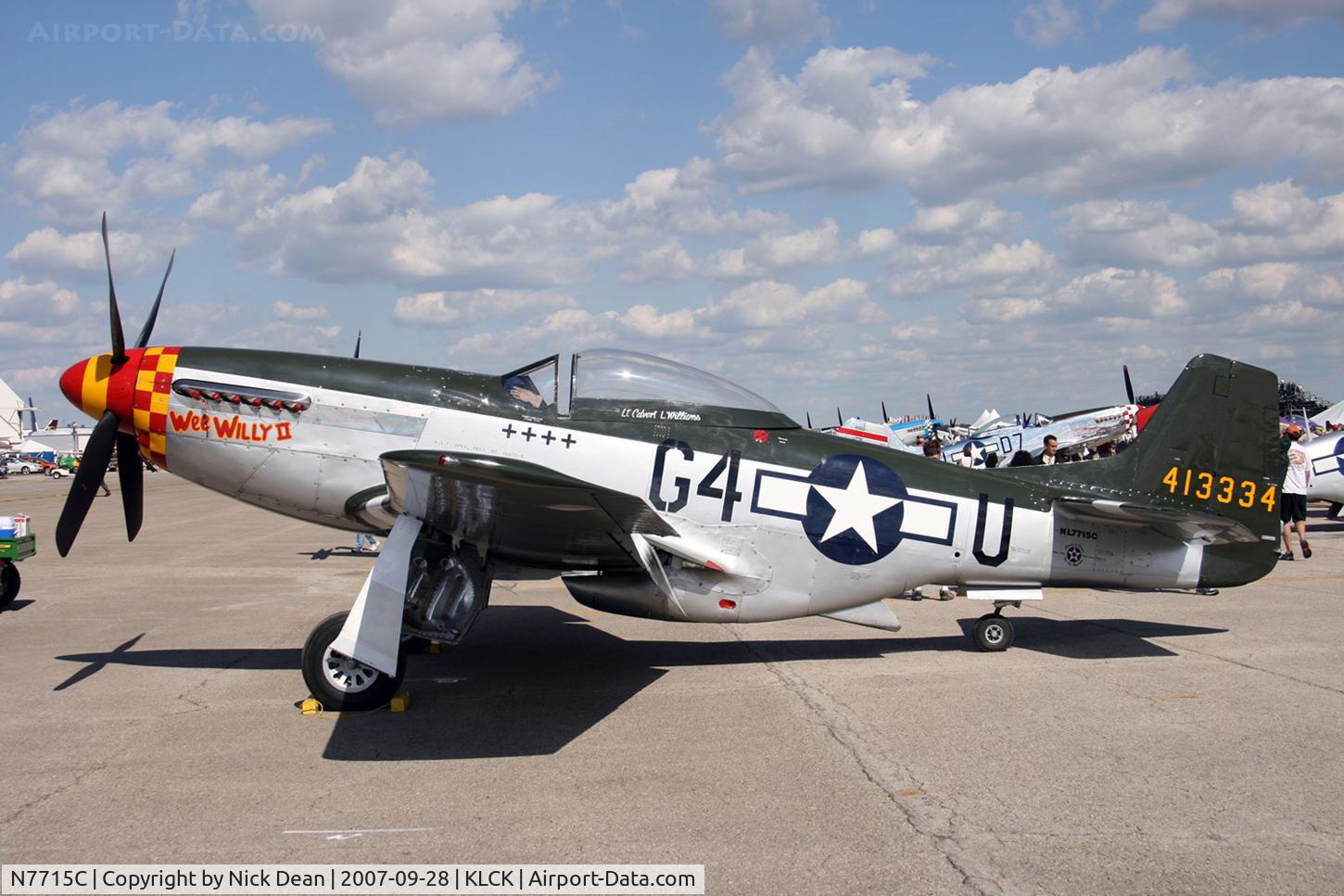 N7715C, 1944 North American P-51D C/N 44-84961A (124-44817), KLCK C/N 122-39504
