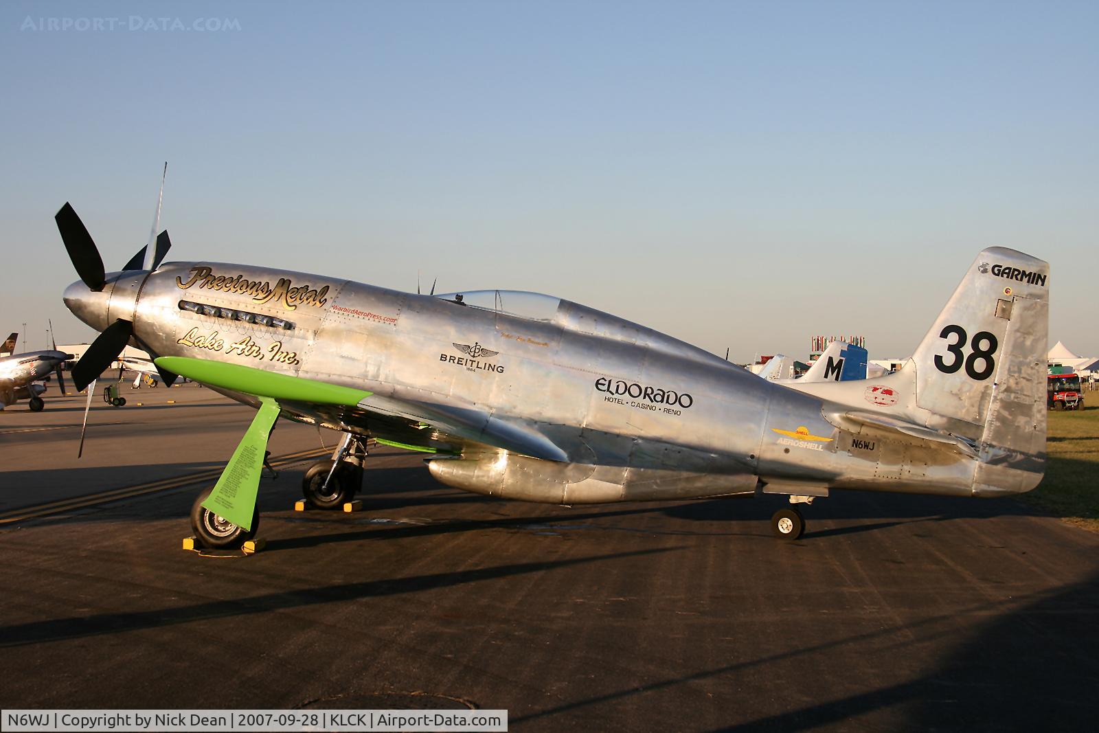 N6WJ, North American P-51 XR C/N 44-88, KLCK c/n 122-39977