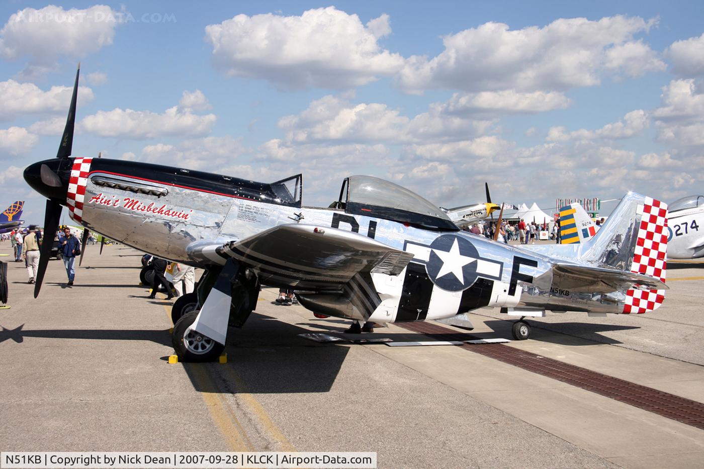 N51KB, 1961 North American F-51D Mustang C/N 44-74009, KLCK C/N 122-40549