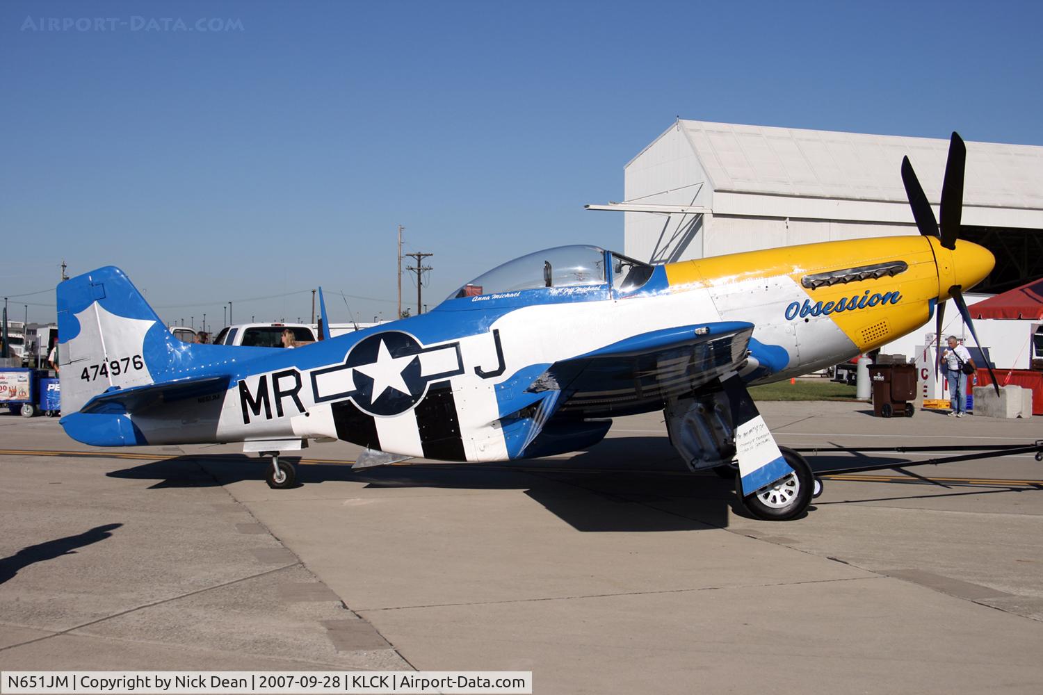N651JM, 1944 North American/aero Classics P-51D C/N 44-74976, KLCK C/N 122-41516