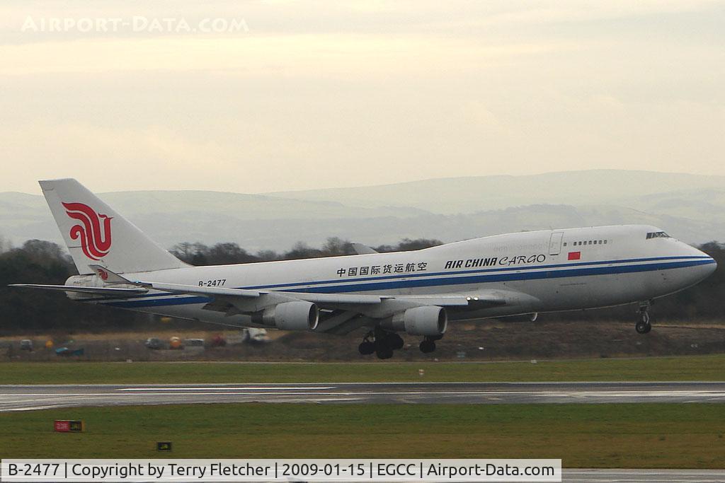 B-2477, 1991 Boeing 747-433F C/N 24998, Air China cargo's B747-400 Freighter arrives into Manchester (UK)