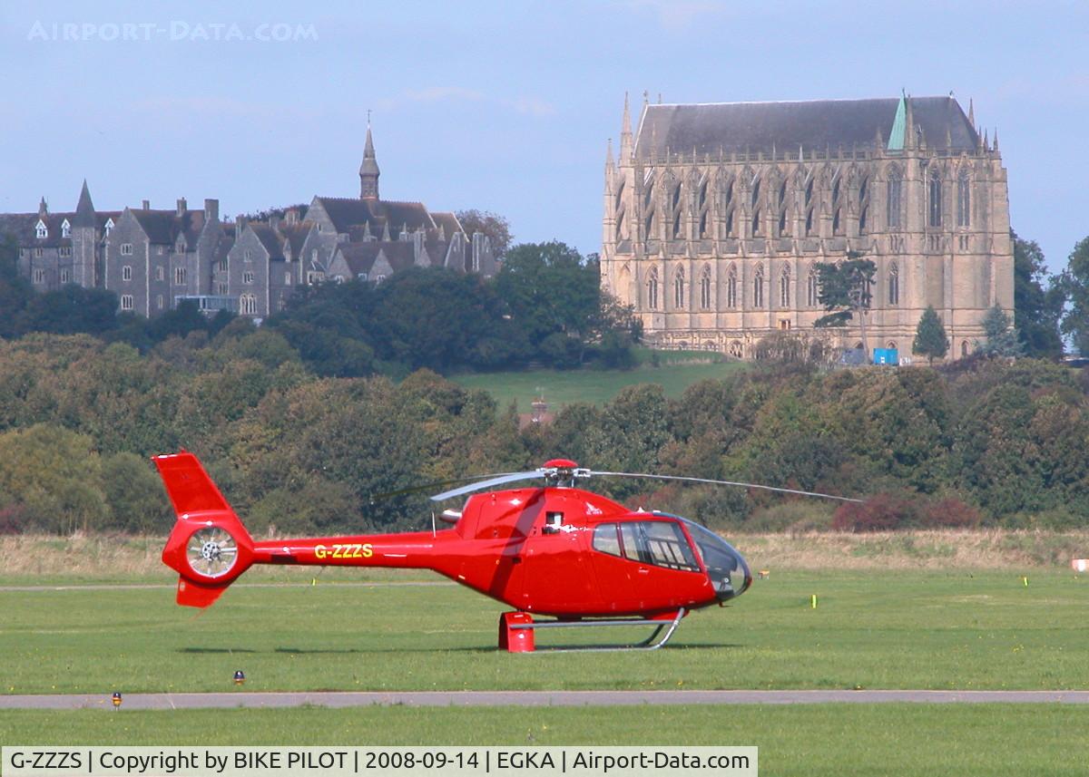 G-ZZZS, 2002 Eurocopter EC-120B Colibri C/N 1321, EC120 WITH LANCING COLLEGE IN THE BACK GROUND
