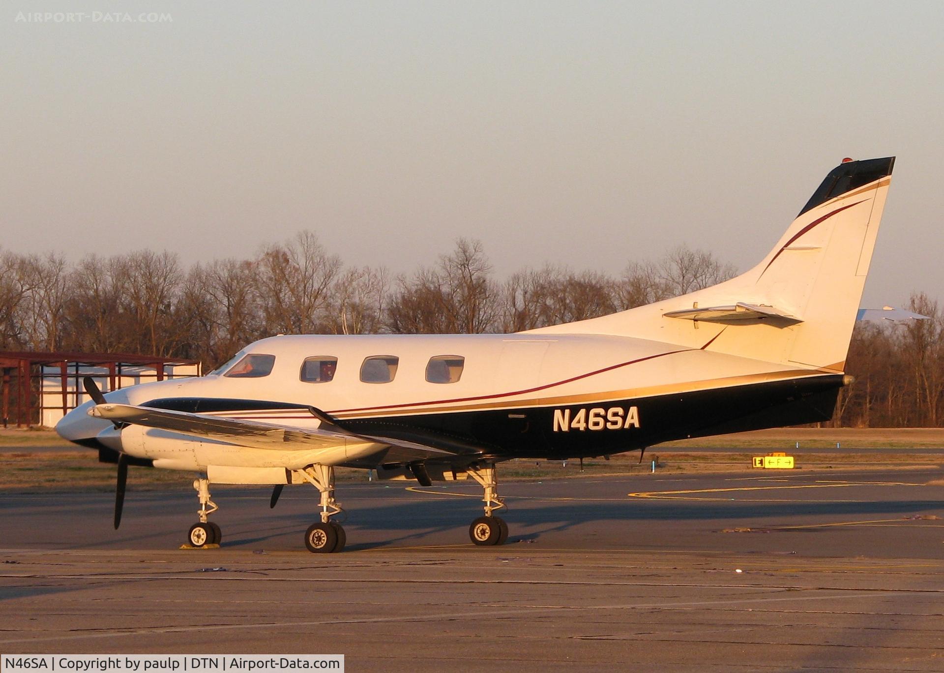 N46SA, 1973 Swearingen SA-226T Merlin IIIA C/N T-231, Parked at the Downtown Shreveport airport.