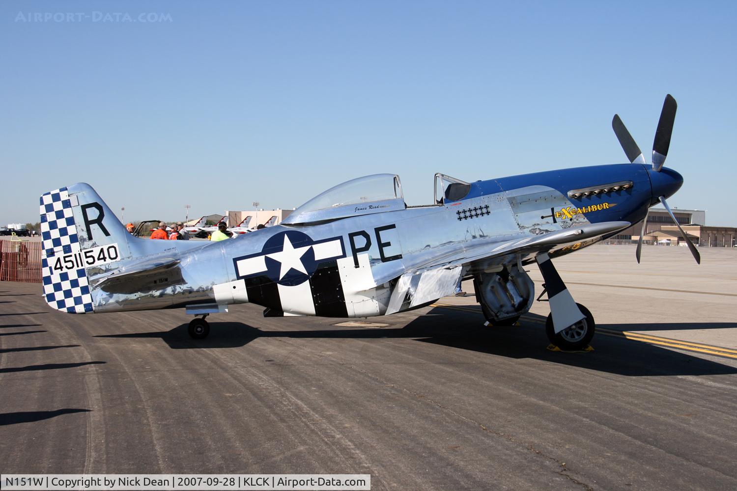 N151W, 1945 North American F-51D Mustang C/N 124-48293, KLCK C/N 124-48293