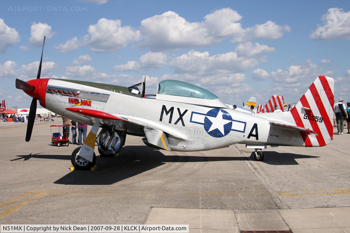 N51MX, 1944 North American F-51D Mustang C/N 45-11559, KLCK C/N 124-48312