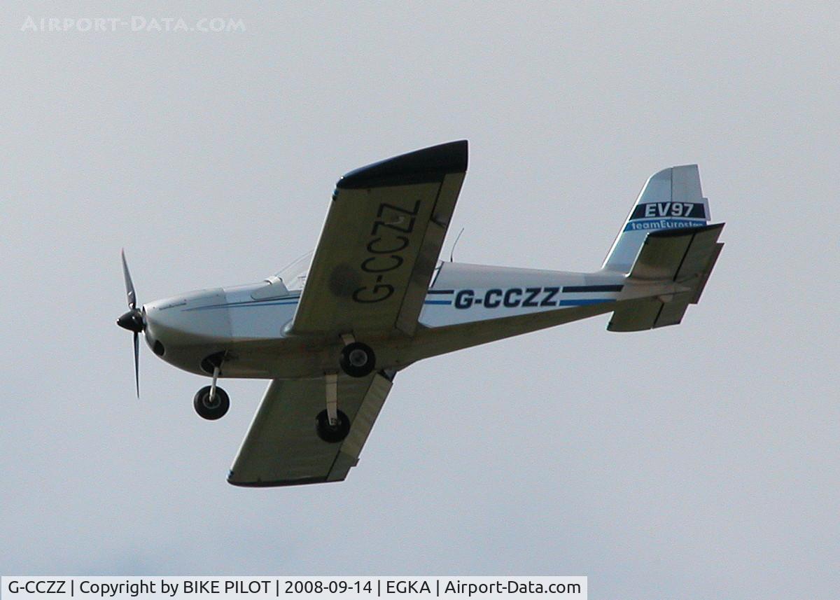 G-CCZZ, 2004 Aerotechnik EV-97 Eurostar C/N PFA 315-14158, APPOROACH TO RWY 20