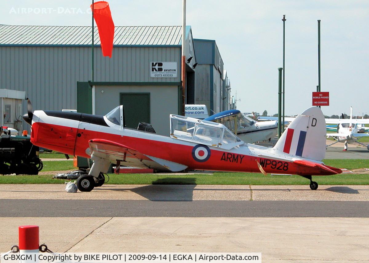 G-BXGM, 1952 De Havilland DHC-1 Chipmunk T.10 C/N C1/0806, CHIPPY ABOUT TO BE PUT BACK IN THE HANGER AFTER A LOCAL FLIGHT
