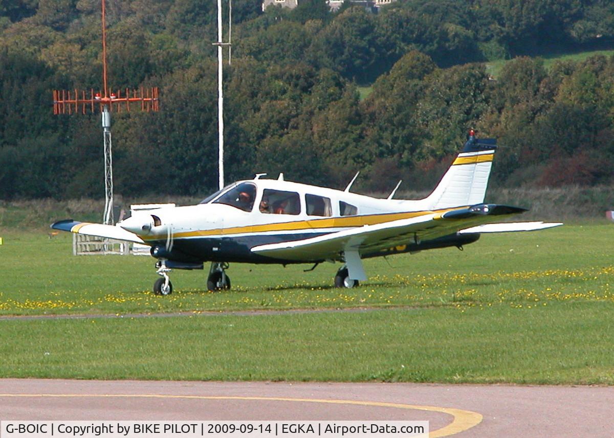 G-BOIC, 1978 Piper PA-28R-201T Cherokee Arrow III C/N 28R-7803123, TAXYING OUT RWY 02