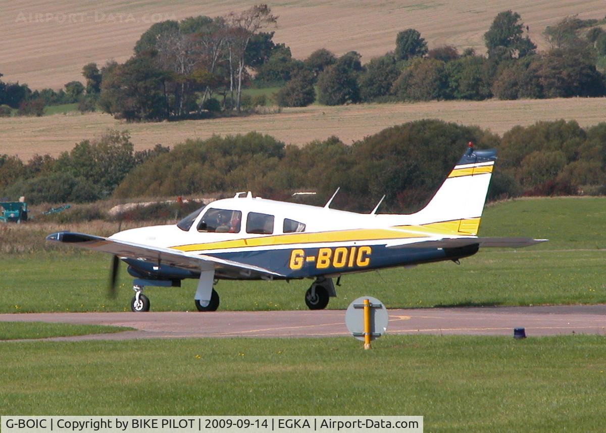G-BOIC, 1978 Piper PA-28R-201T Cherokee Arrow III C/N 28R-7803123, TAXYING OUT TO RWY 02