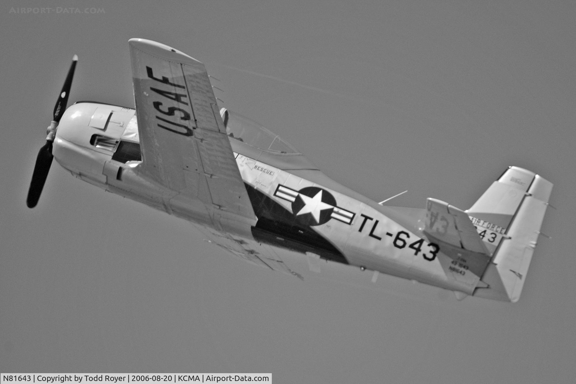 N81643, 1949 North American T-28A Trojan C/N 159-155 (49-1643), Camarillo Airshow 2006