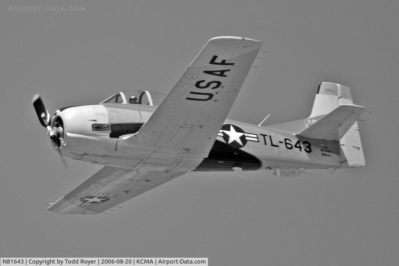 N81643, 1949 North American T-28A Trojan C/N 159-155 (49-1643), Camarillo Airshow 2006