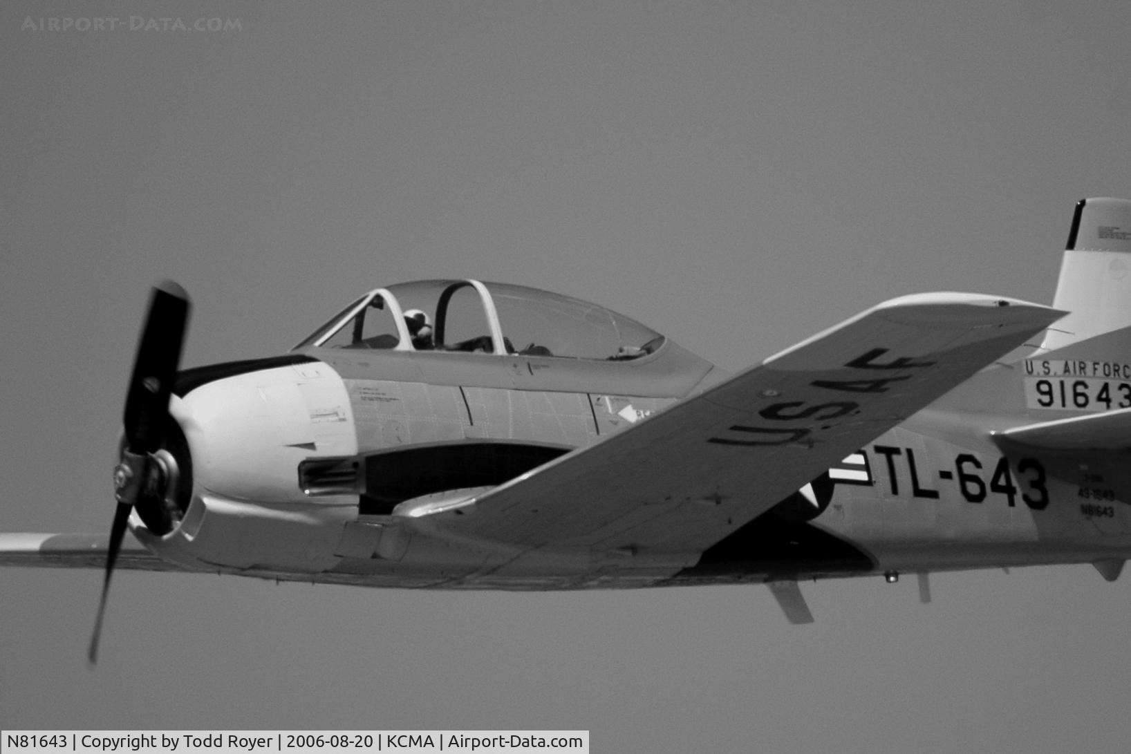 N81643, 1949 North American T-28A Trojan C/N 159-155 (49-1643), Camarillo Airshow 2006