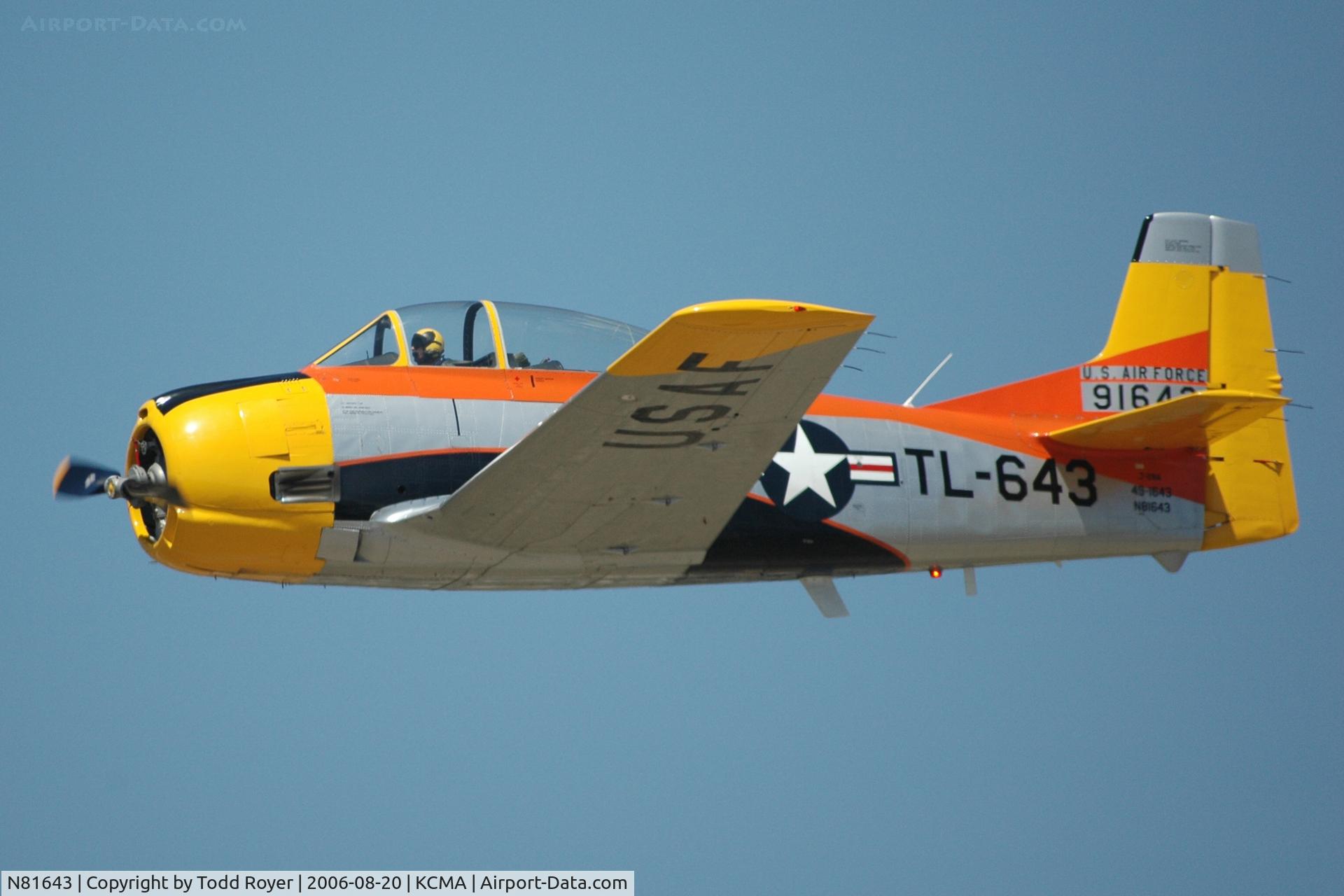 N81643, 1949 North American T-28A Trojan C/N 159-155 (49-1643), Camarillo Airshow 2006