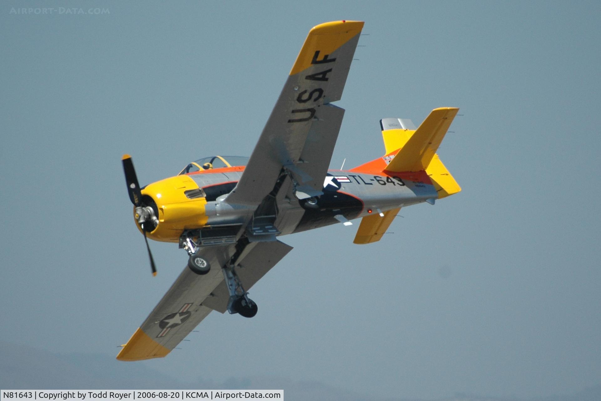 N81643, 1949 North American T-28A Trojan C/N 159-155 (49-1643), Camarillo Airshow 2006