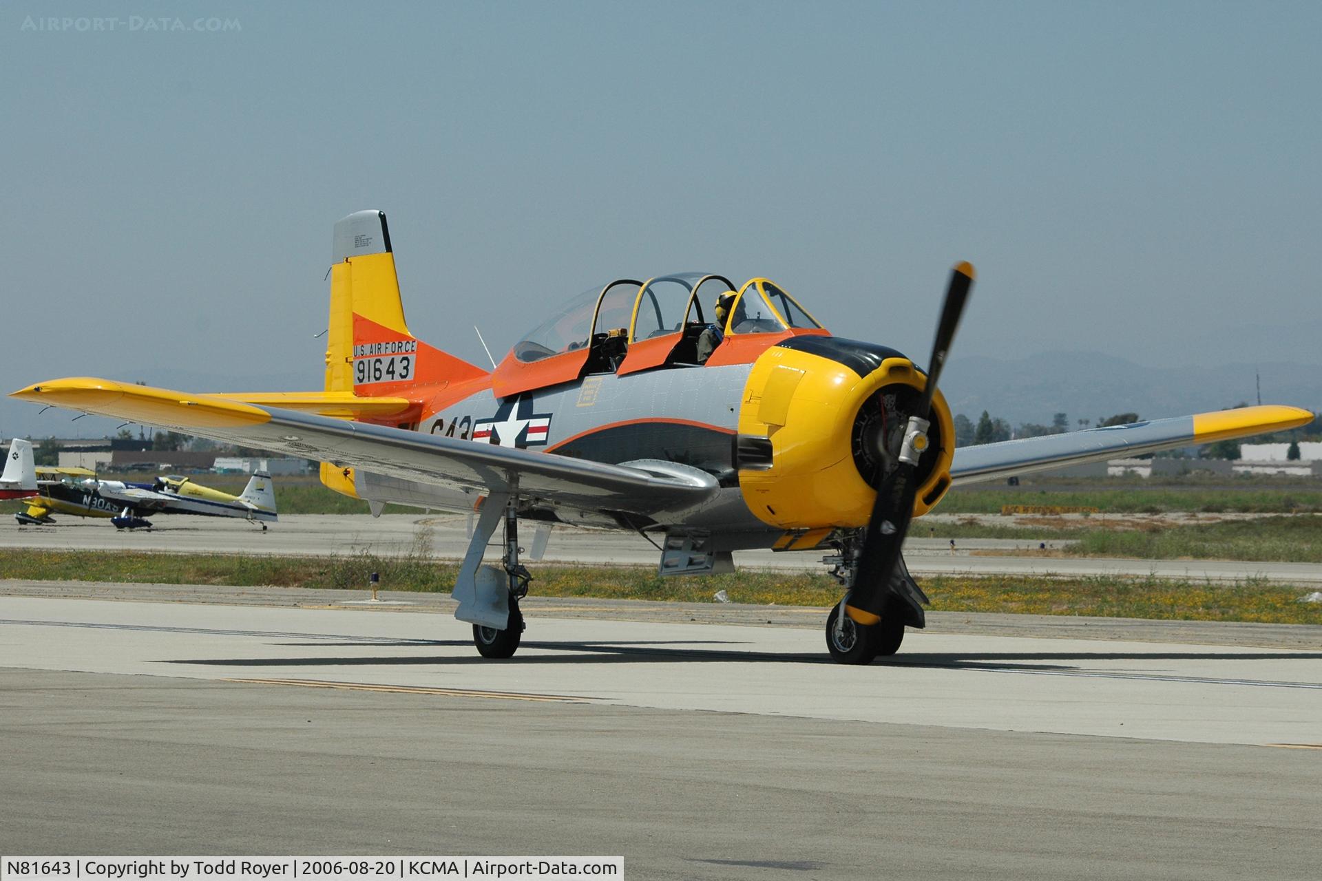 N81643, 1949 North American T-28A Trojan C/N 159-155 (49-1643), Camarillo Airshow 2006