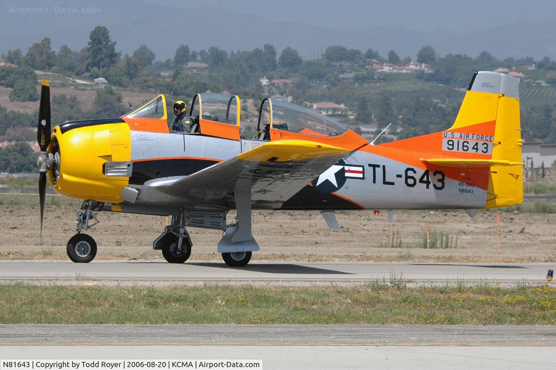 N81643, 1949 North American T-28A Trojan C/N 159-155 (49-1643), Camarillo Airshow 2006