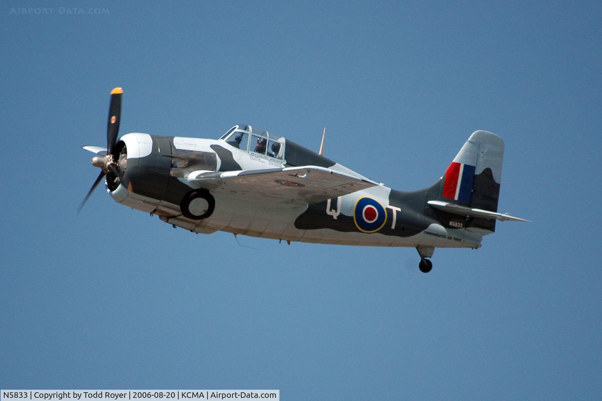 N5833, 1945 General Motors (Grumman) FM-2 Wildcat C/N 5833, Camarillo Airshow 2006