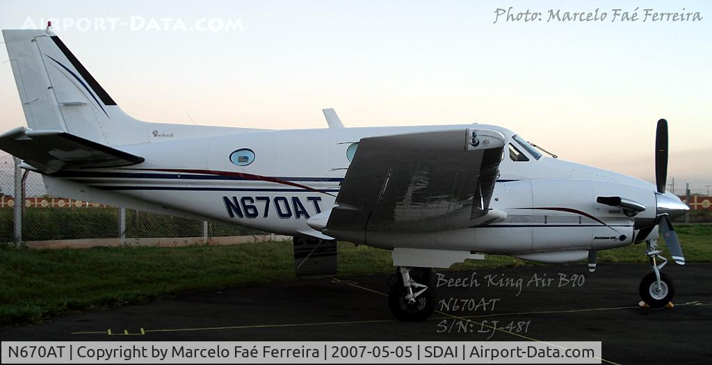 N670AT, 1969 Beech B90 King Air C/N LJ-481, In Americana-SP. Blackhawk demonstration turne in Brazil.