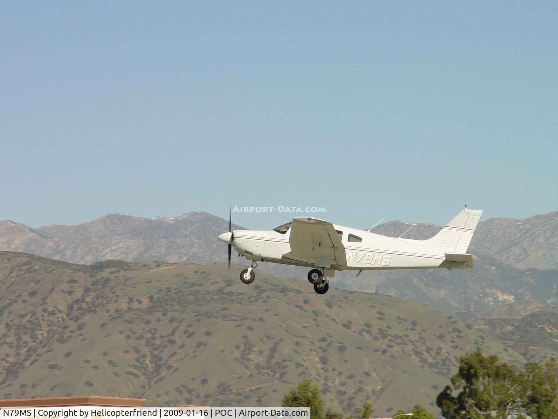 N79MS, 1978 Piper PA-28-181 C/N 28-7990154, Taking off westbound from 26L Brackett
