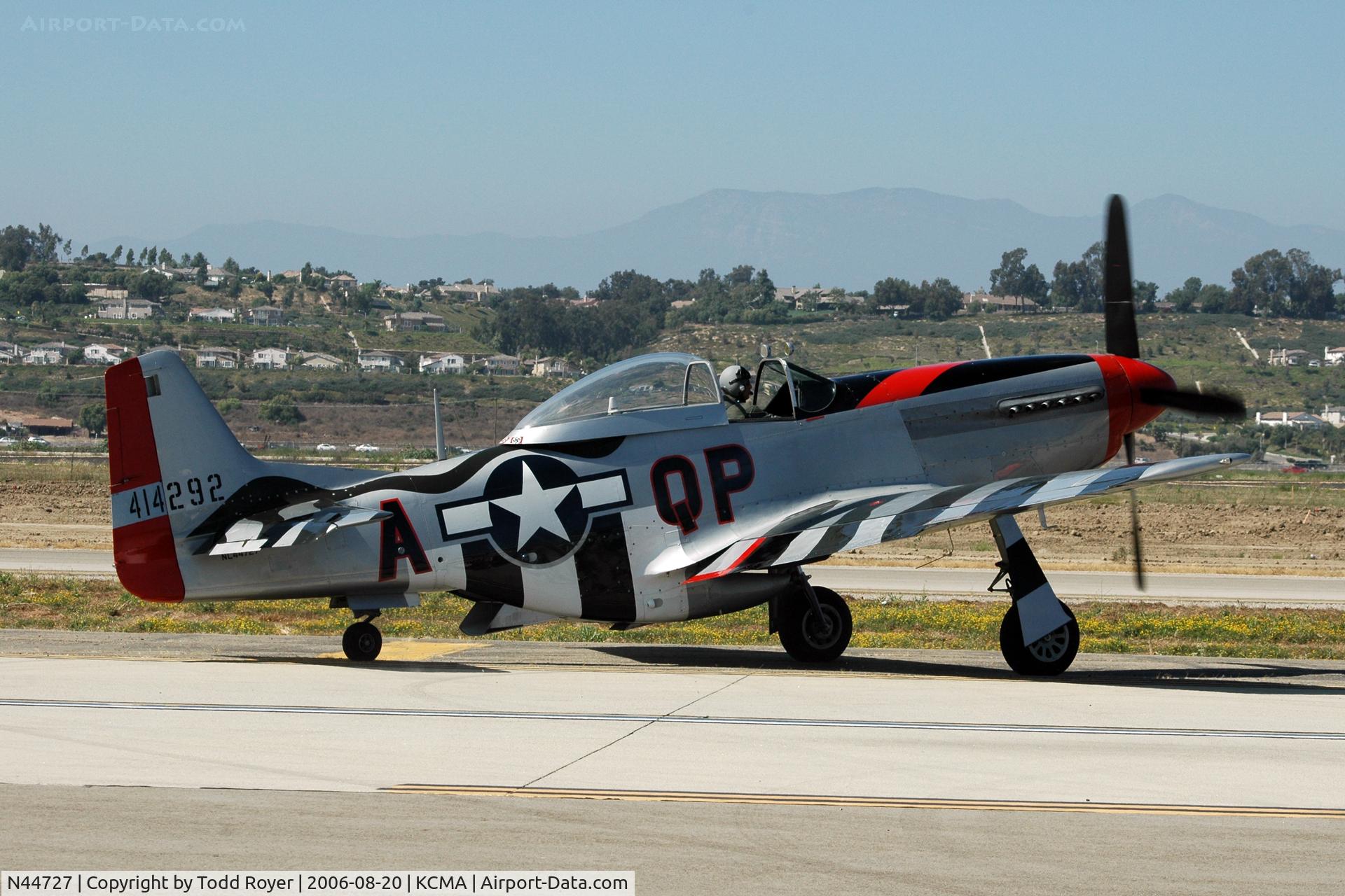 N44727, 1944 North American P-51D Mustang C/N 122-39198, Camarillo Airshow 2006