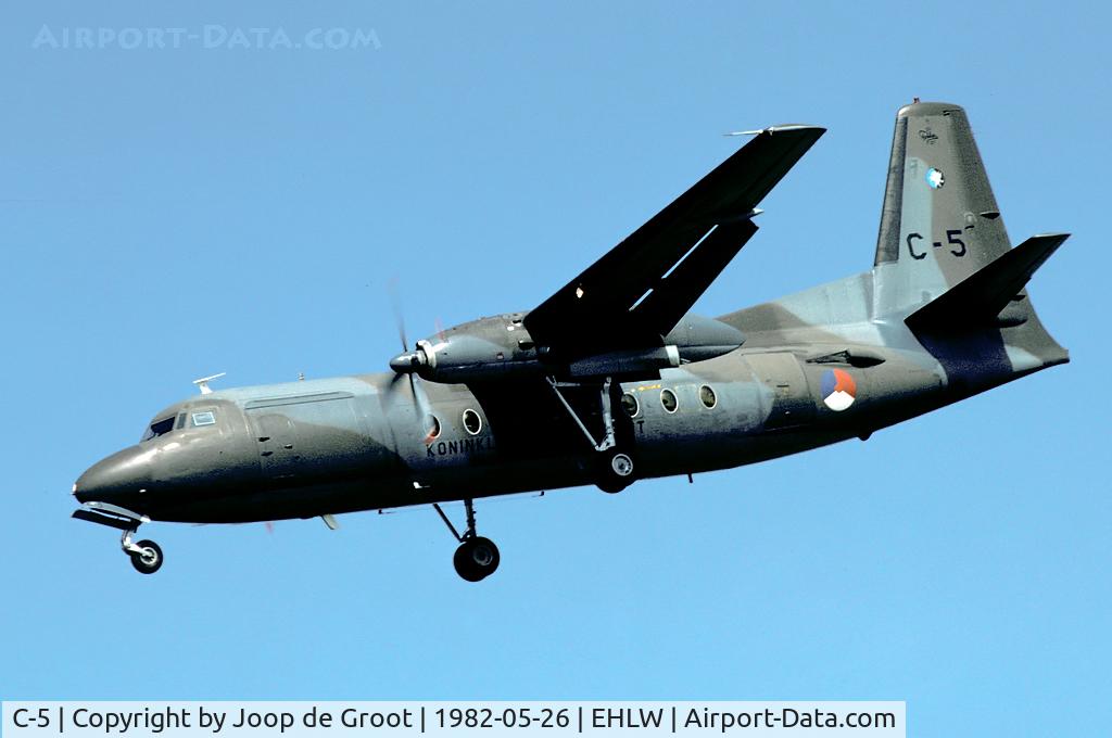 C-5, 1960 Fokker F-27-300M Troopship C/N 10155, A more than familiar sight. We considered the Friendship boring at the time and therefore the aircraft was hardly photographed.