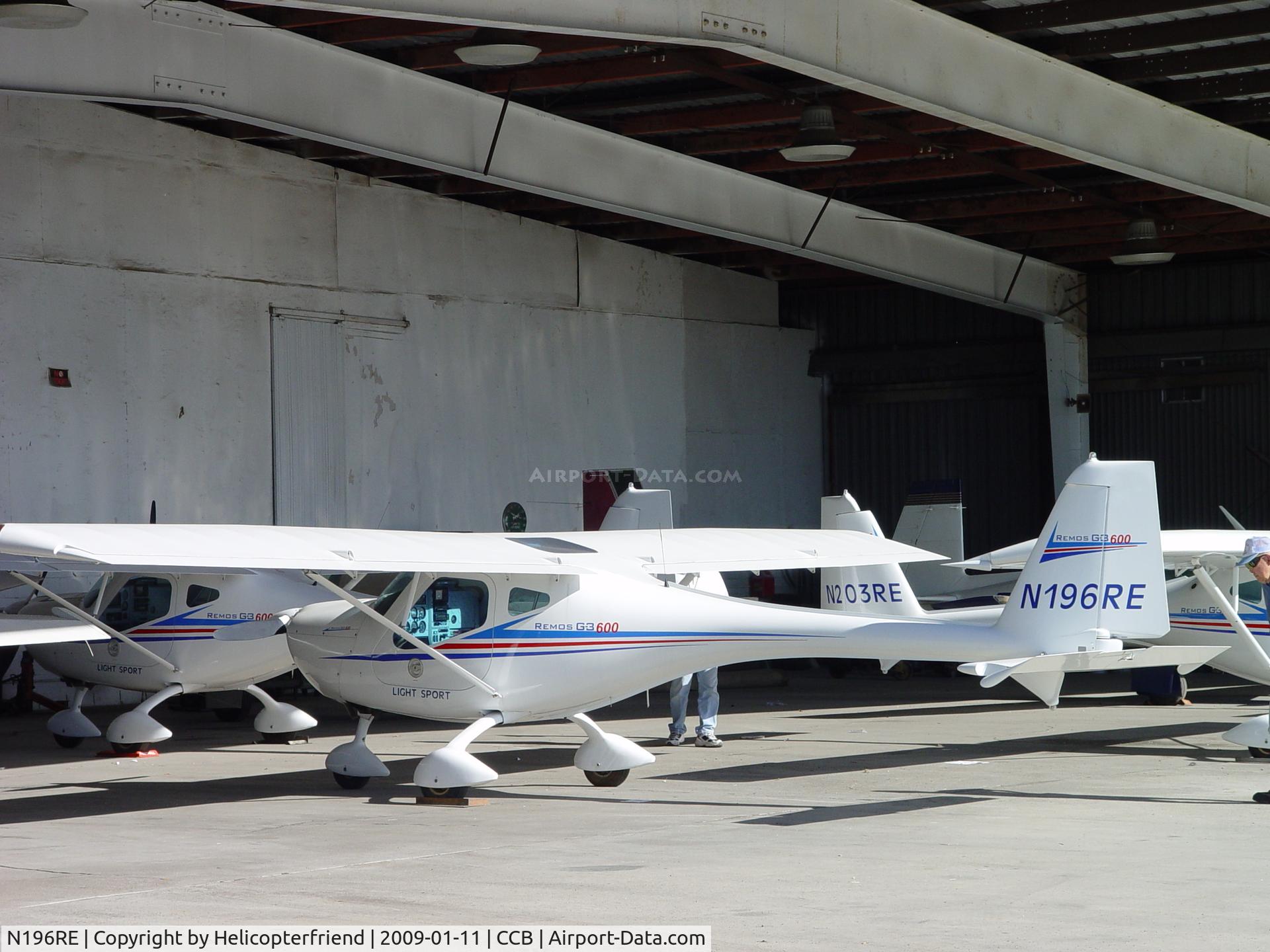 N196RE, 2007 Remos G-3/600 Mirage C/N 196, Misc Remos Aircraft parked in maint hangar at Cable