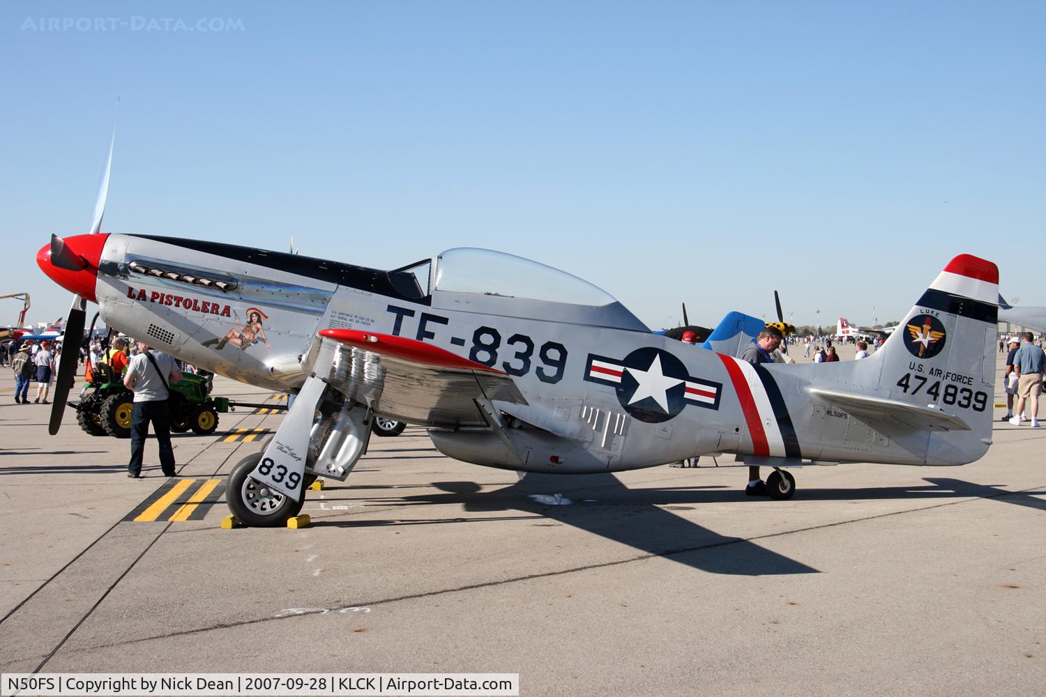 N50FS, 1966 North American F-51D Mustang C/N 44-74839-59, KLCK (CAC built Commonwealth CA-18 MK21 Mustang C/N 1512 not as posted)