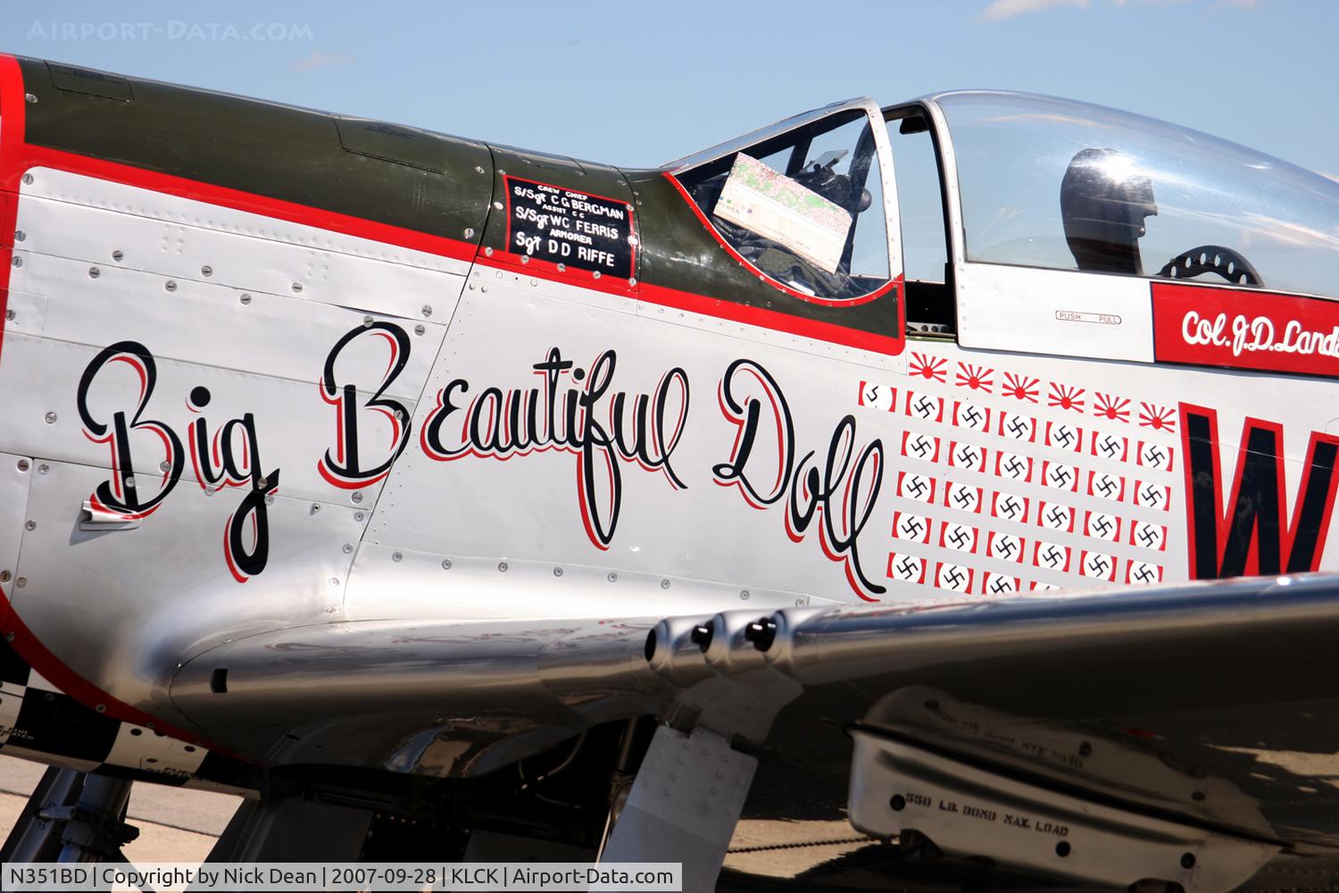 N351BD, 1944 North American F-51D Mustang C/N 44-85634, KLCK 