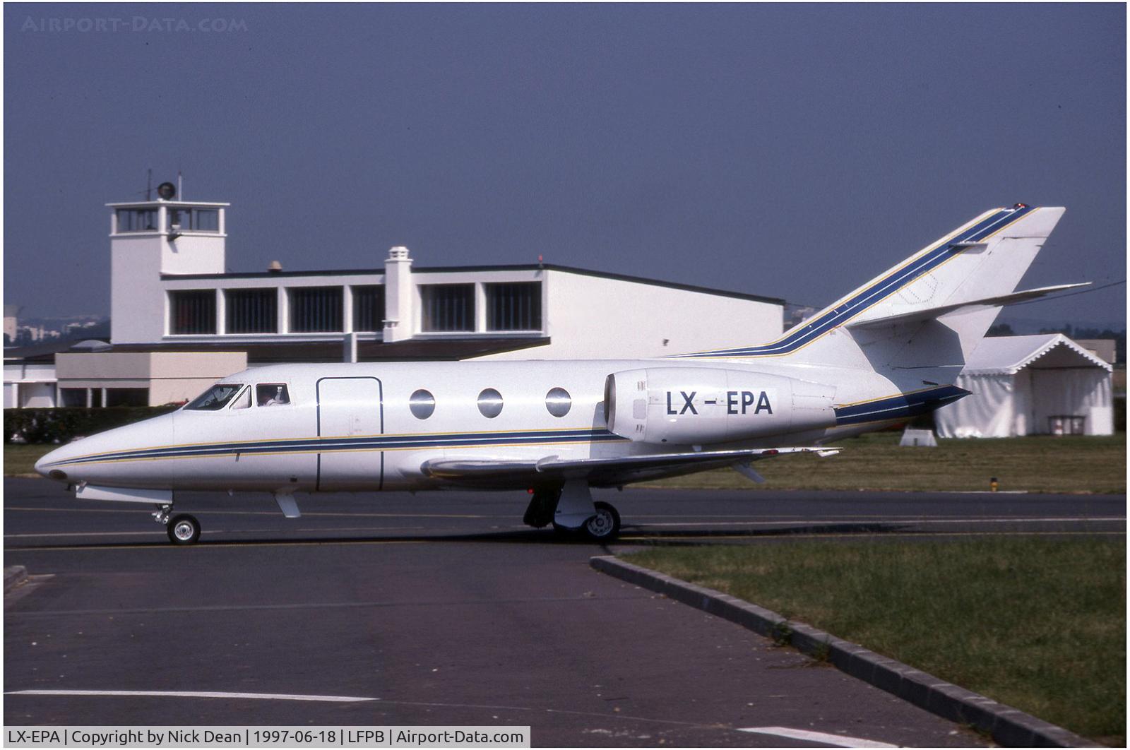 LX-EPA, Dassault Falcon 10 C/N 048, LFPB L'Aeroport du Bourget (Currently registered N20LW)