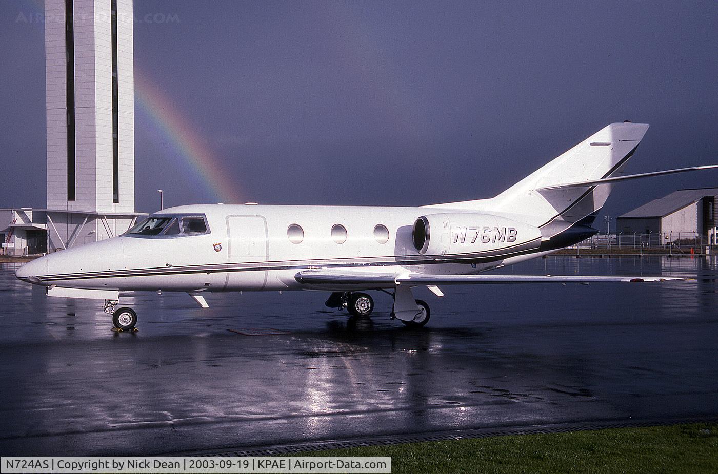 N724AS, 1976 Dassault Falcon 10 C/N 83, KPAE (Seen here as N76MB this airframe is currently registered N724AS as posted)