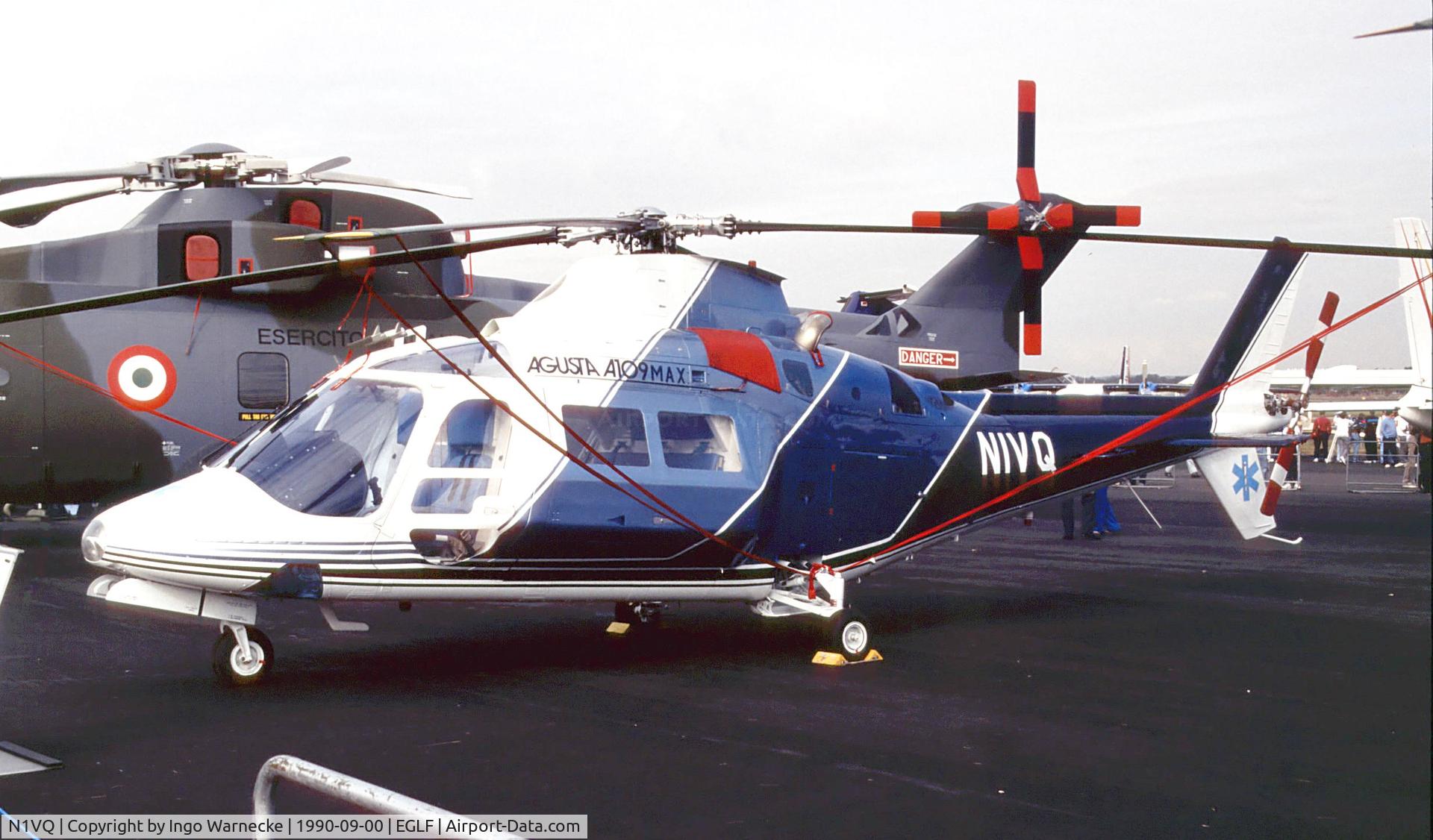 N1VQ, Agusta A109A II C/N 7429, Agusta A.109MAX at Farnborough International 1990