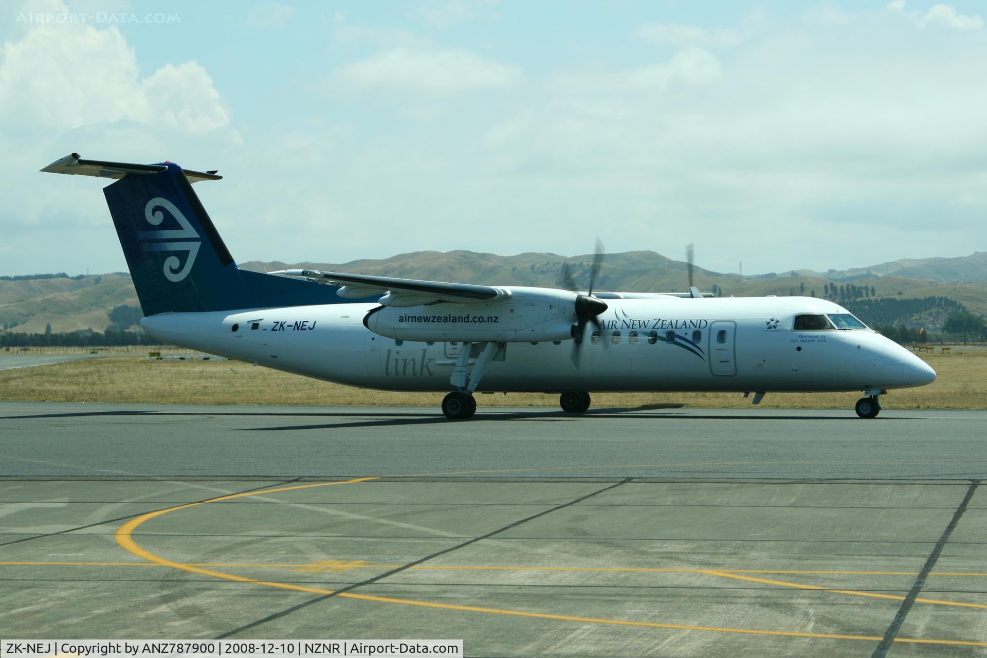 ZK-NEJ, 2006 De Havilland Canada DHC-8-311 Dash 8 C/N 625, Coming to the terminal after arriving from Auckland