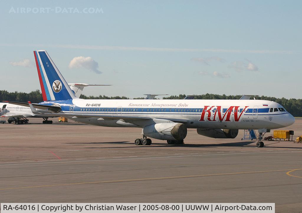 RA-64016, 1995 Tupolev Tu-204-100 C/N 1450742364016, KMV