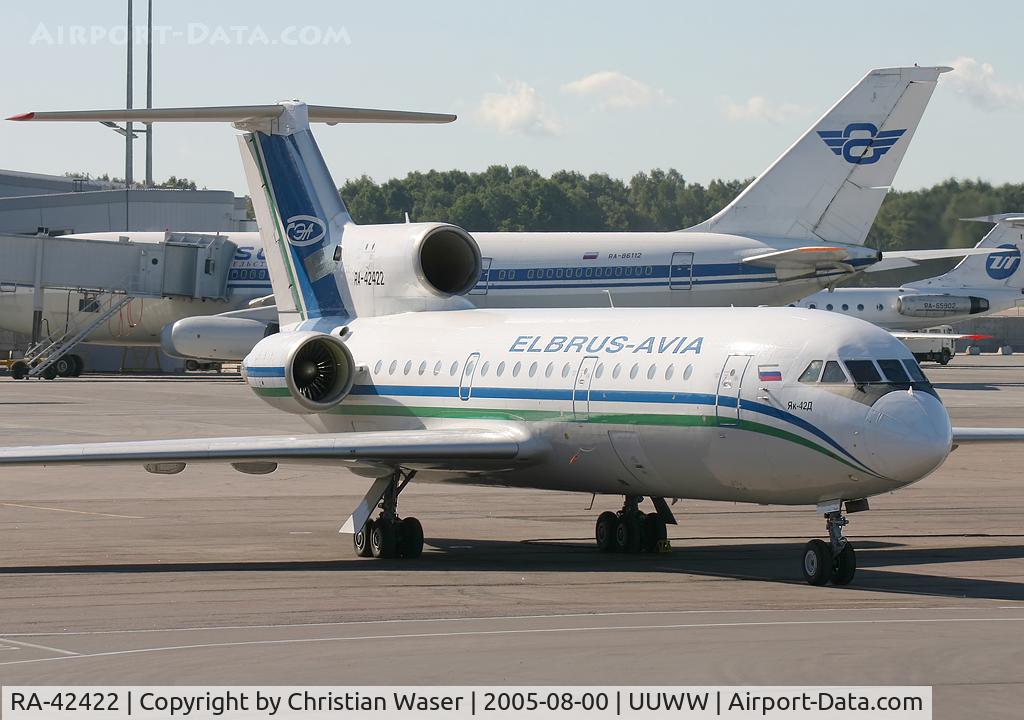 RA-42422, 1993 Yakovlev Yak-42D C/N 4520424304017, Elbrus-Avia