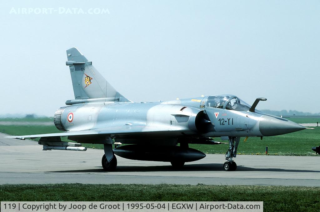 119, Dassault Mirage 2000C C/N 387, The Mirage 2000 was holding an exercise over the North Sea ACMI range in 1995. A couple of EC 1/12 was deployed to Waddington.