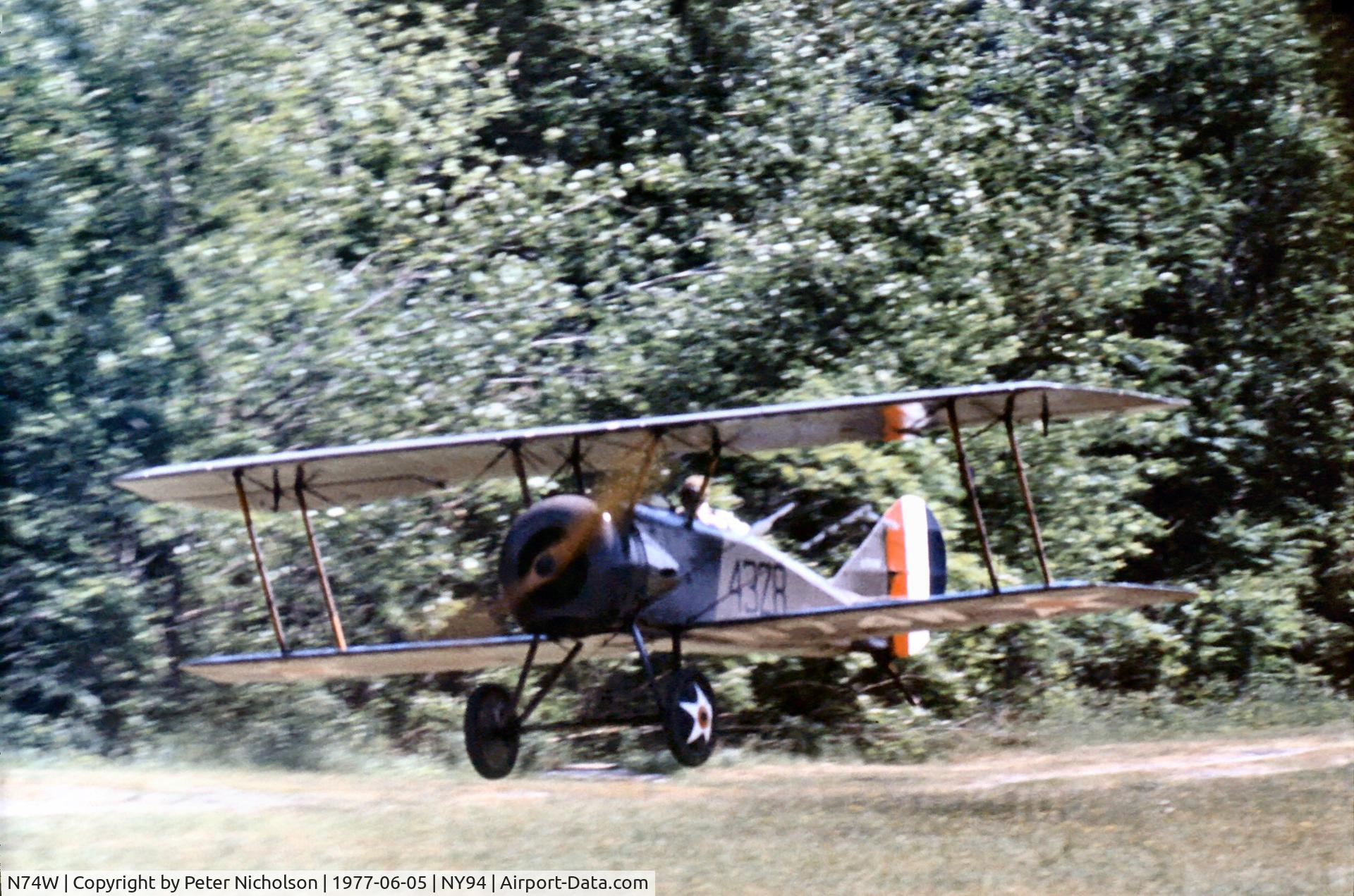 N74W, 1918 Thomas-Morse S-4B Scout C/N 153, Another from a Rhinebeck Airshow in the summer of 1977