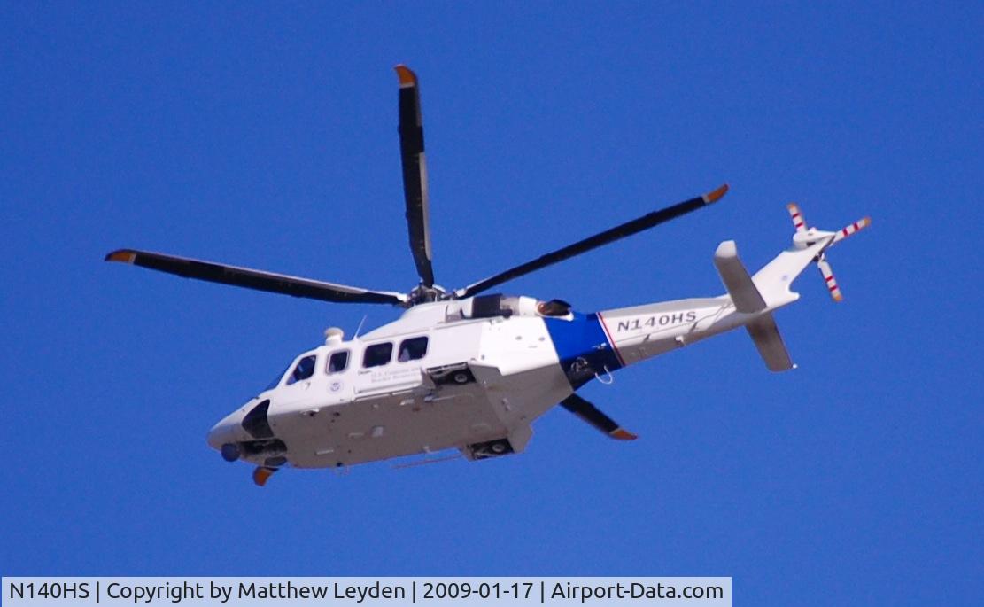 N140HS, 2006 Agusta AB139 C/N 31036, N140HS Guarding the Obama Train in Wilmington DE
