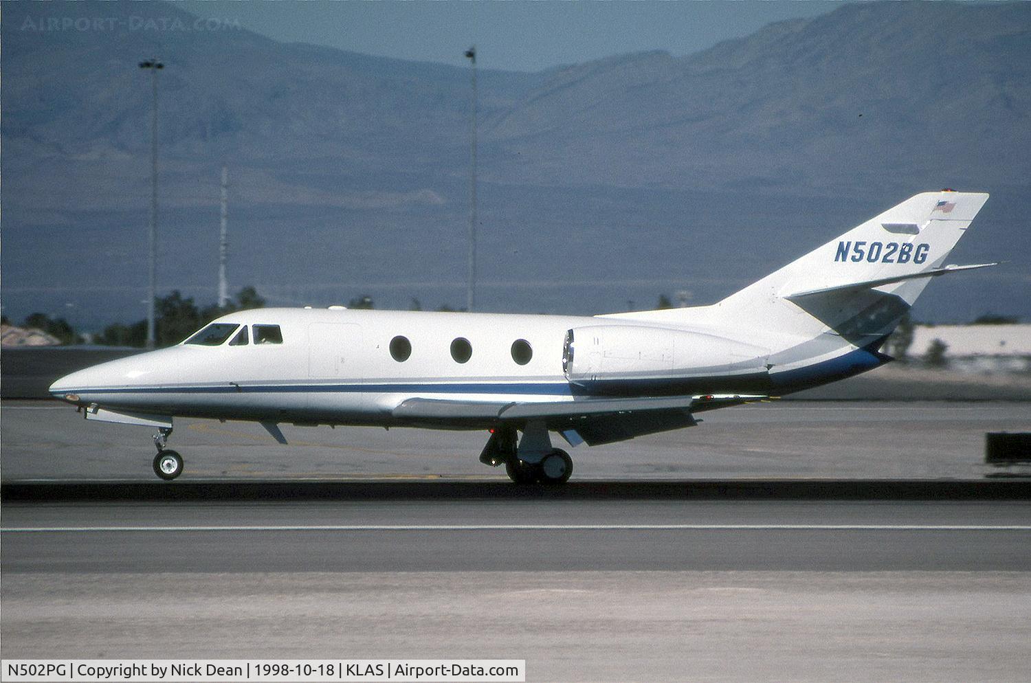 N502PG, 1979 Dassault-Breguet Falcon 10 C/N 144, KLAS (Seen here as N502BG now carried by a DA20 the DA10 is currently registered N502PG as posted)