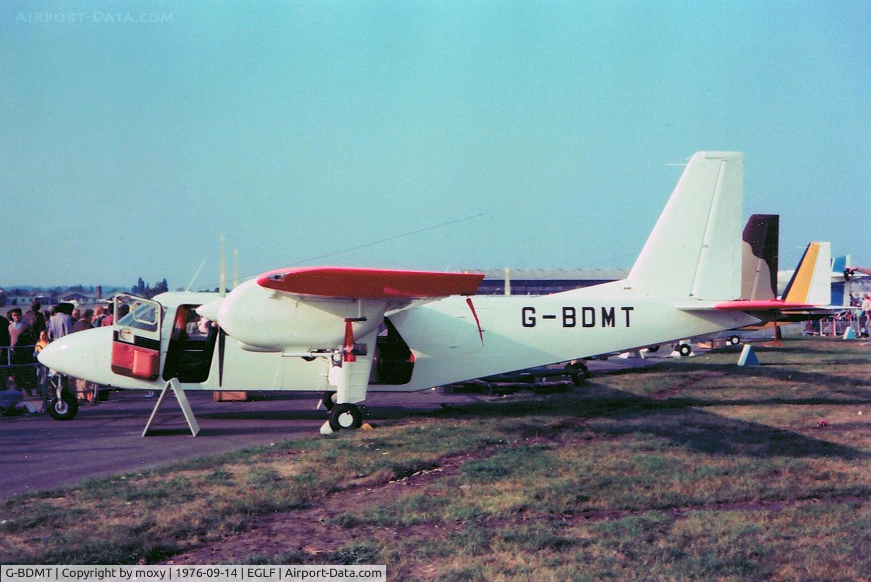 G-BDMT, 1975 Britten-Norman BN-2A-21 Islander C/N 772, Islander at Farnborough Airshow