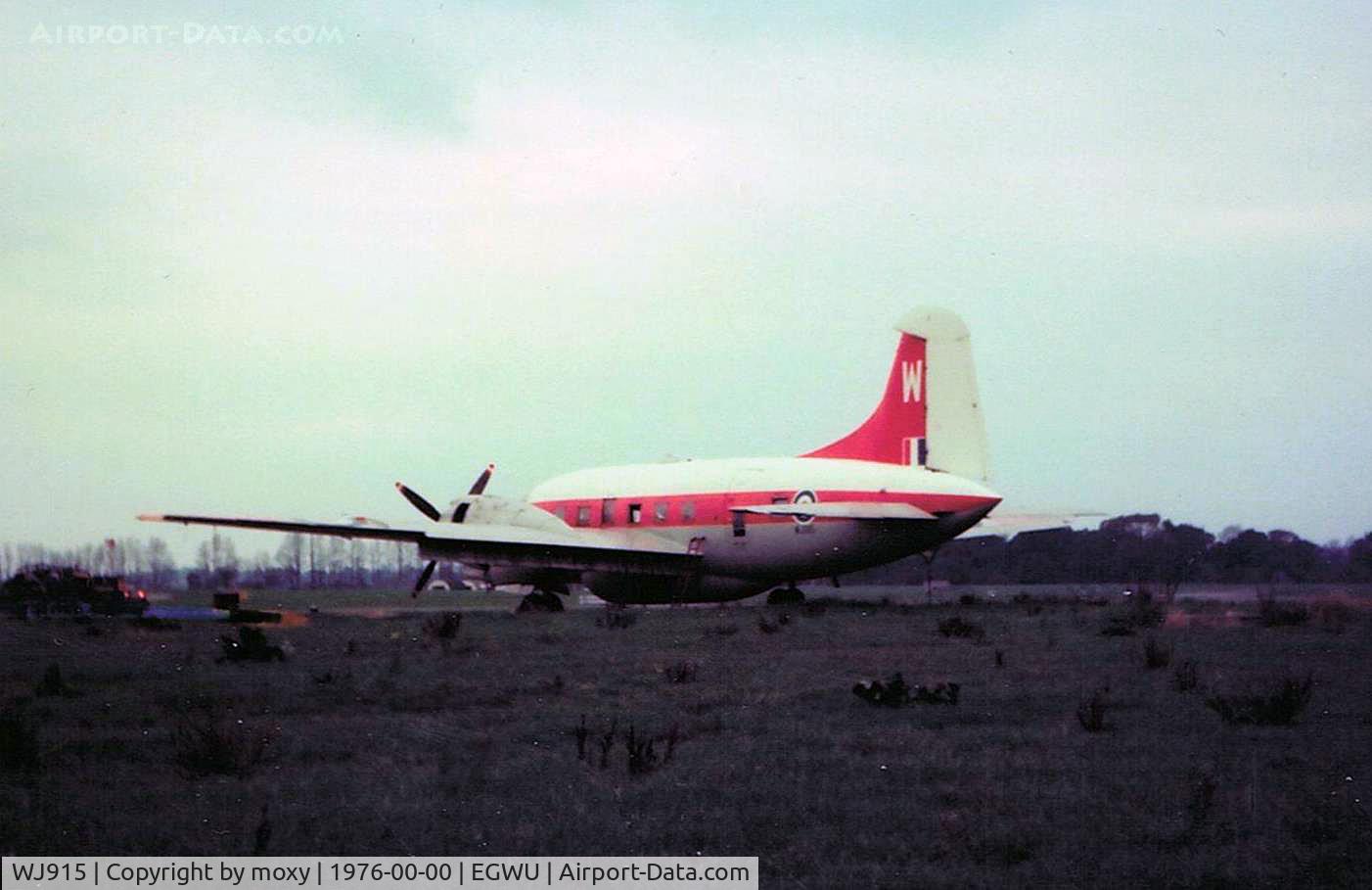 WJ915, Vickers Varsity T.1 C/N 626, VICKERS VARSITY T1 on fire dump at Northolt