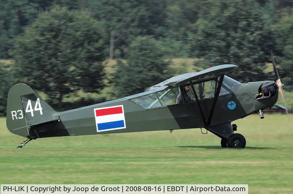 PH-LIK, 1943 Piper L-4H Grasshopper (J3C-65D) C/N 11990, Showing the colours of 5 ARVA, as used in the Dutch East Indies.