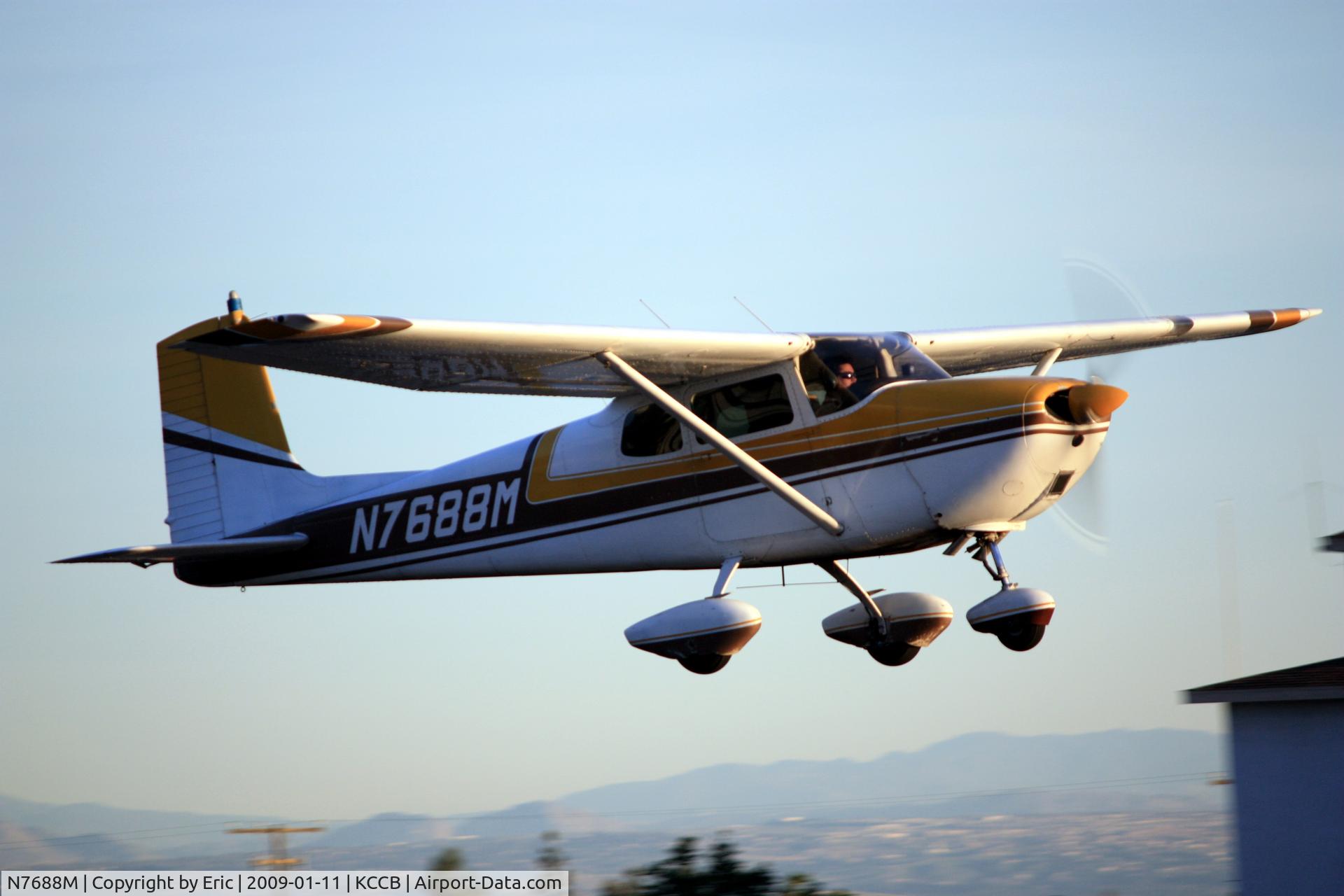 N7688M, 1959 Cessna 175 Skylark C/N 55988, Take off at KCCB