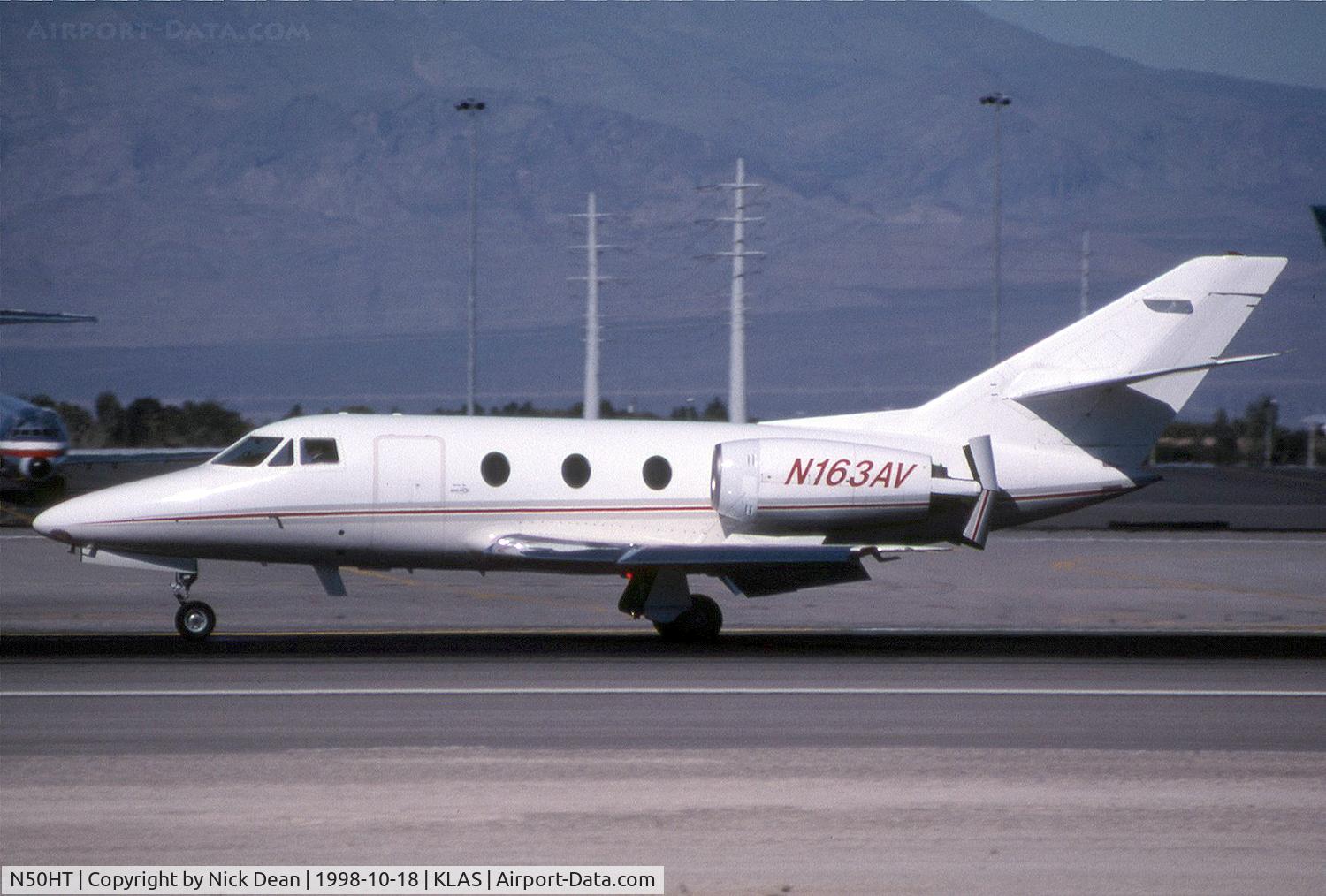 N50HT, Dassault-Breguet Falcon 10 C/N 163, KLAS (Seen here as N163AV this airframe is currently registered N50HT as posted)