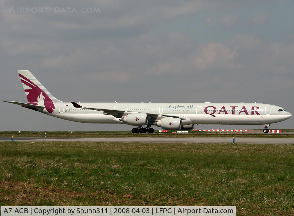 A7-AGB, 2005 Airbus A340-642X C/N 715, Taxiing to his gate...