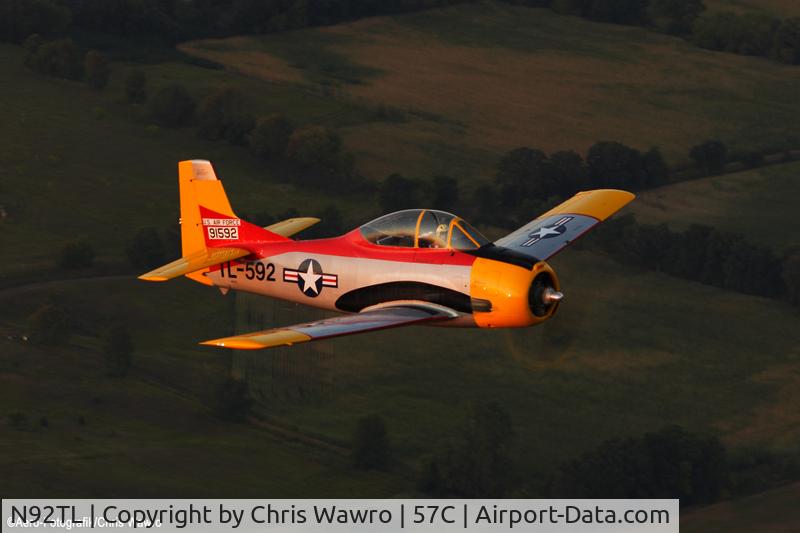N92TL, 1949 North American T-28A Trojan C/N 49-1592, N92TL InFlight