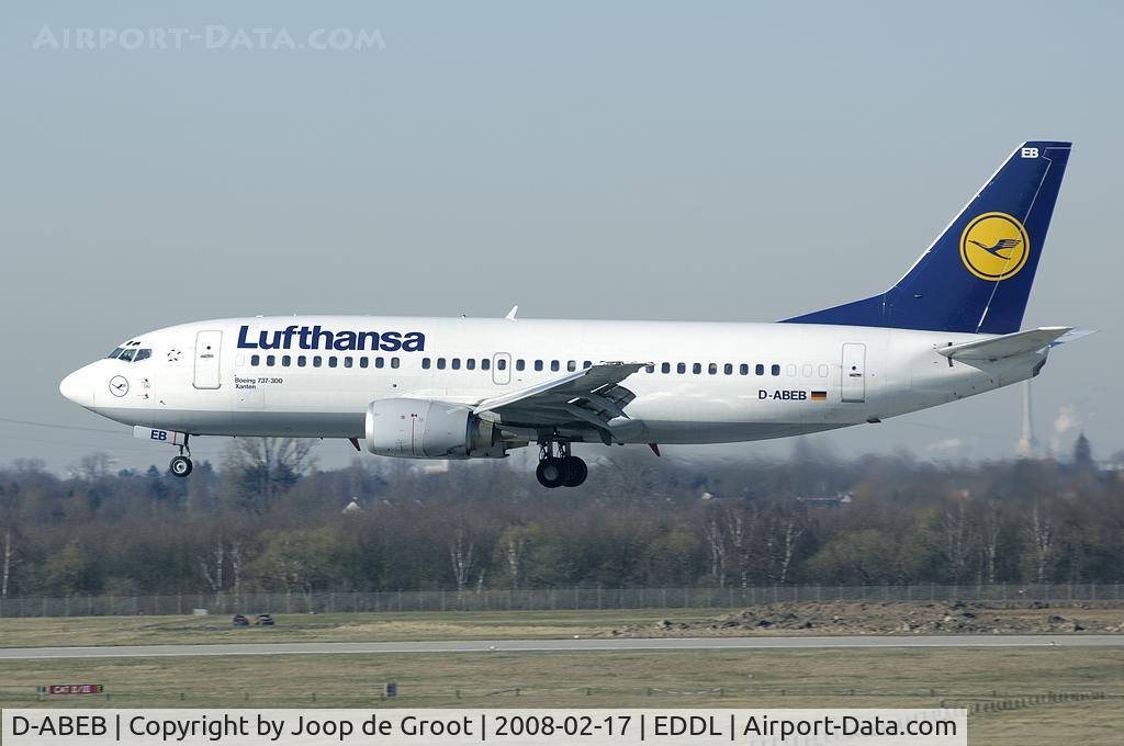 D-ABEB, 1991 Boeing 737-330 C/N 25148, Landing at Dusseldorf